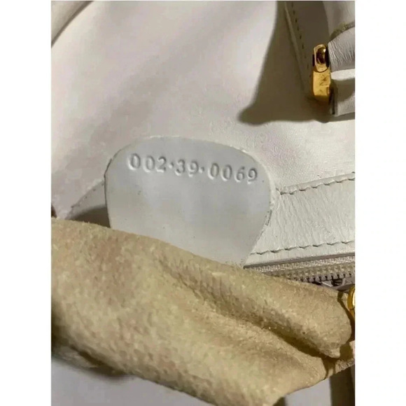 Gucci white  micro monogram canvas leather satchel handbag - Picture 10 of 12